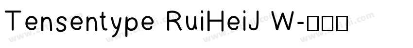 Tensentype RuiHeiJ W字体转换